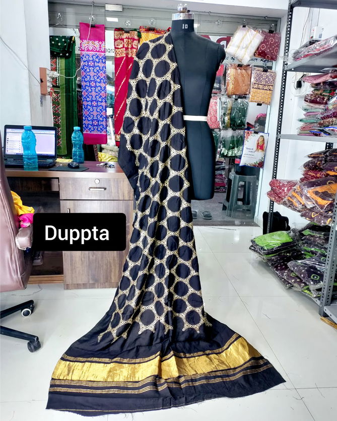 Lagadi Patta Chanderi Silk Designer Dupatta Wholesale Shop In Surat
